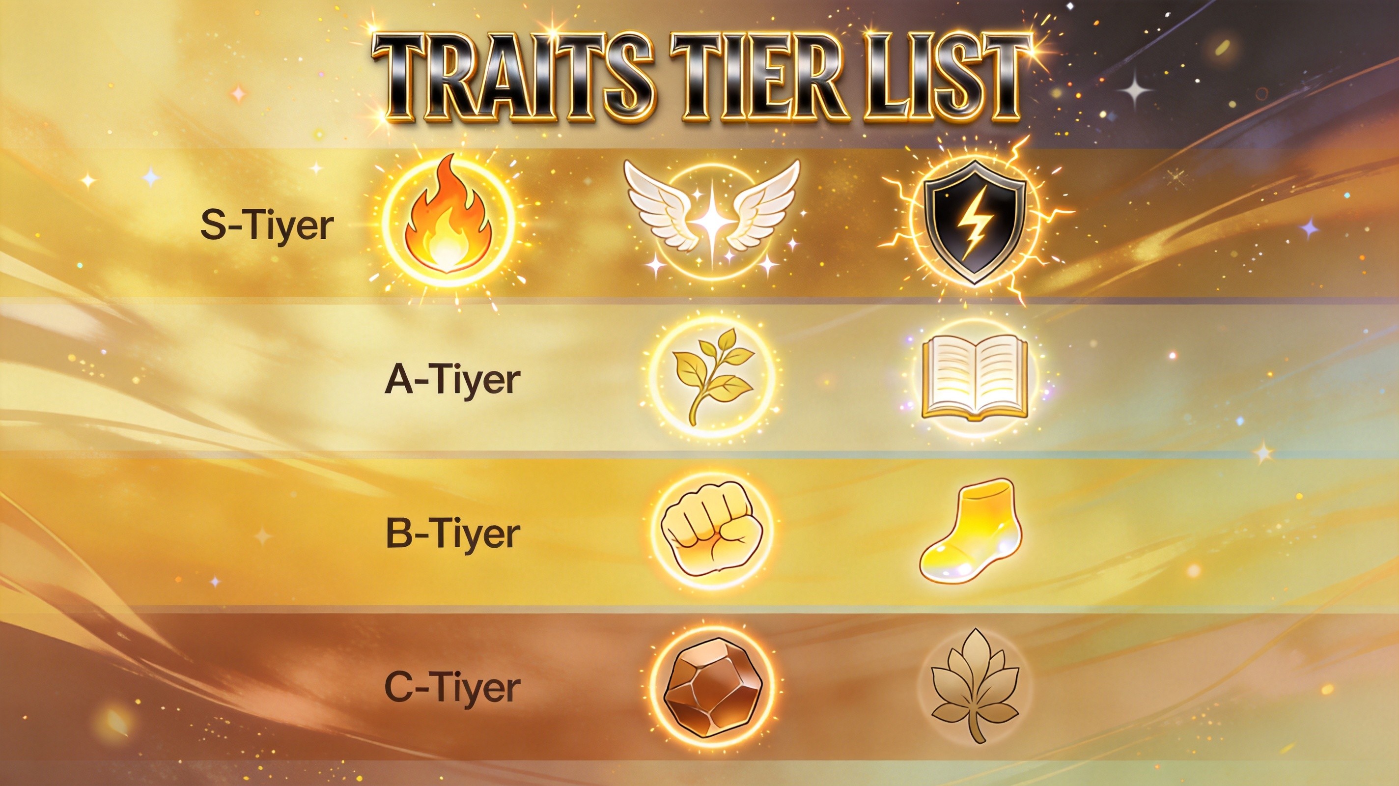 Anime Rangers Traits Tier List